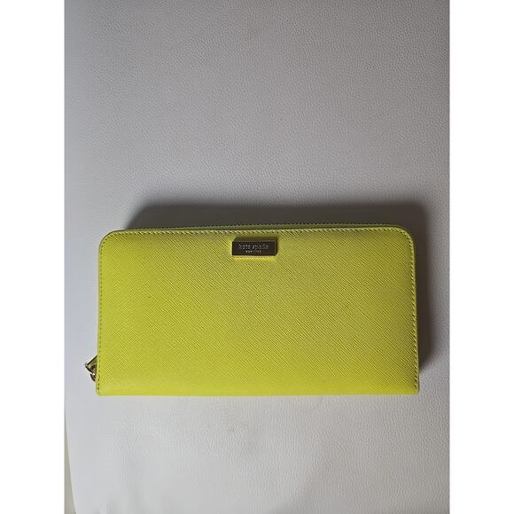 kate spade new york Handbags - Kate Spade New Zip Neon Yellow Wallet Neda Newbury Lane